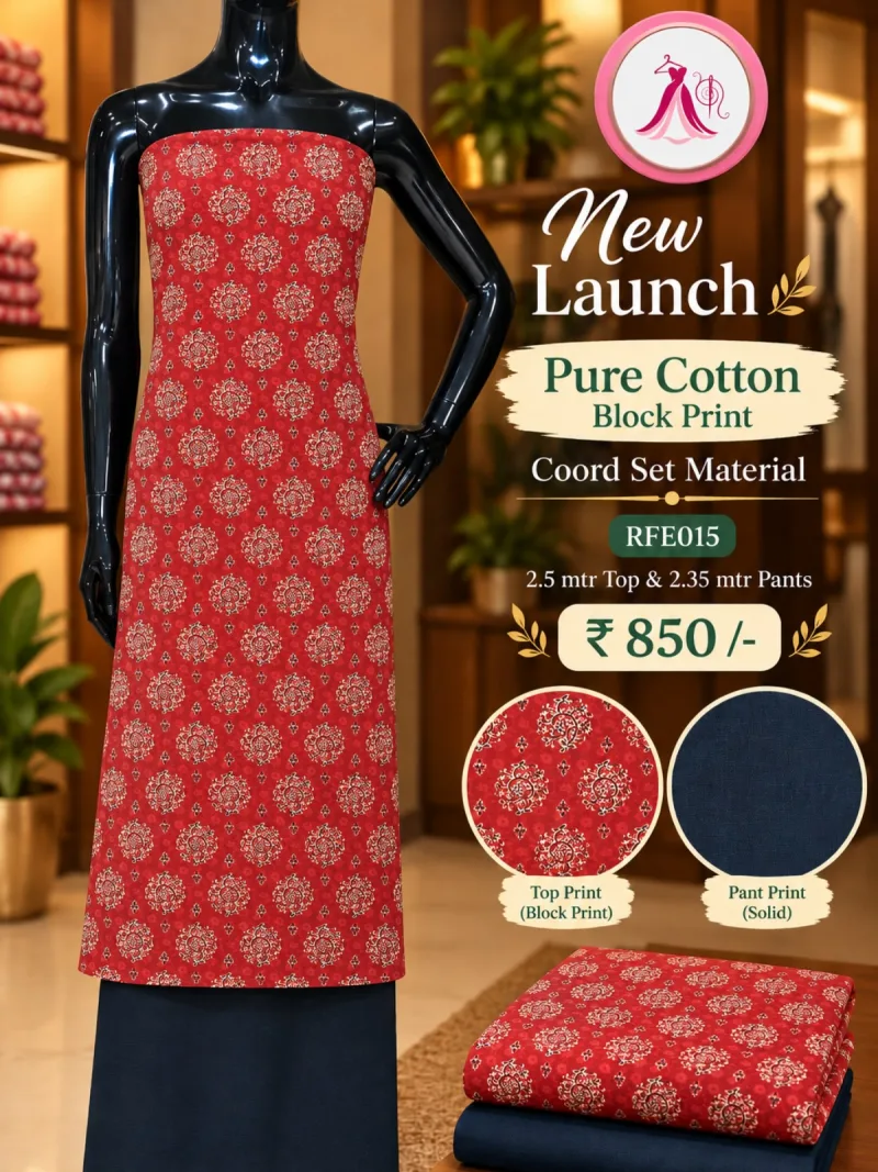 Pure Cotton Co-ord Set Material